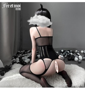 FEE ET MOI Sexy Seethrough Body Stockings (Black)